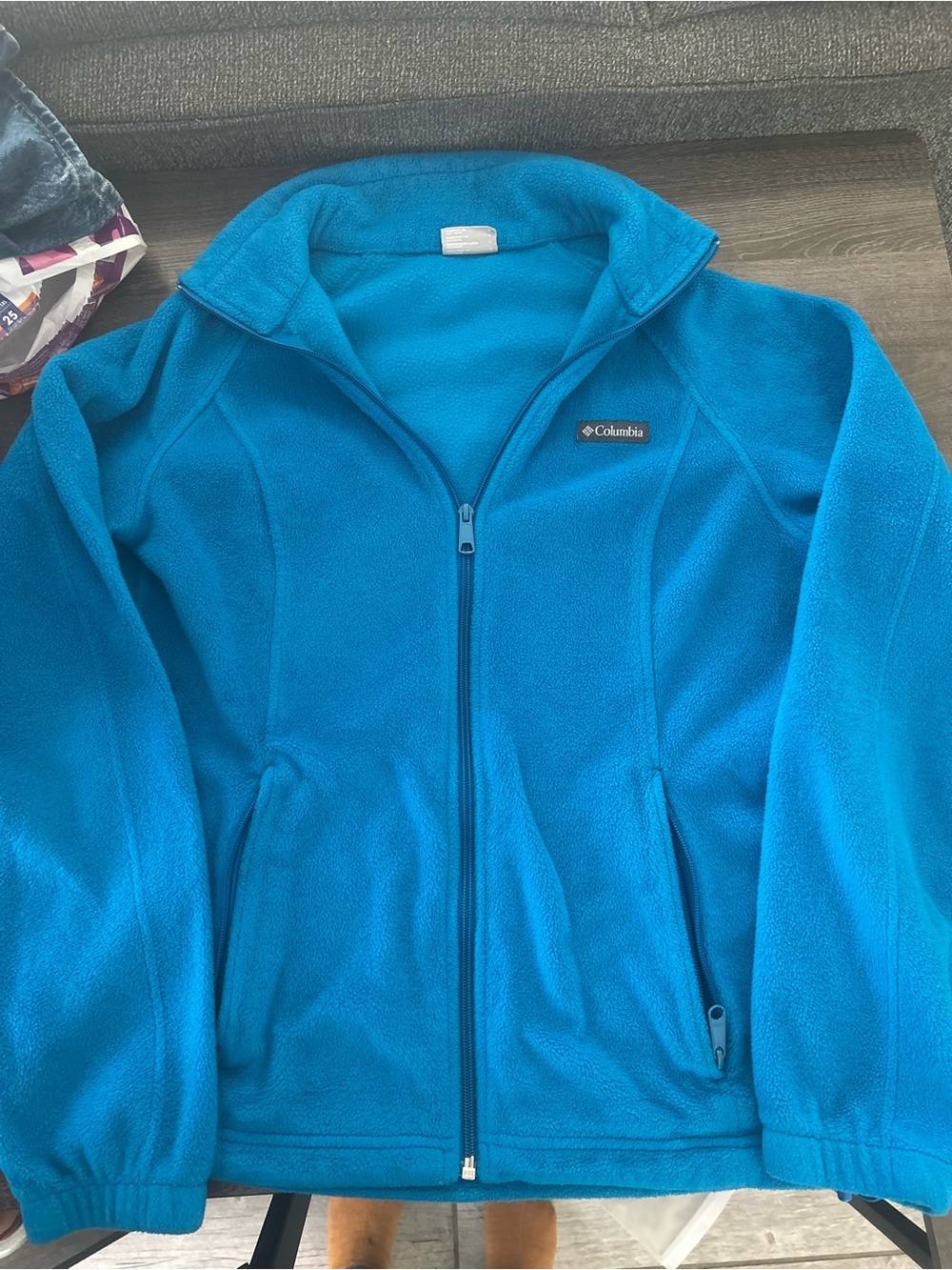 Columbia Women’s Bright Blue Full-Zip Teddy Fleece Jacket